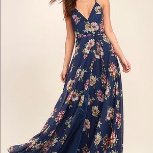 Lulus Always There For Me Floral Print Wrap Dress